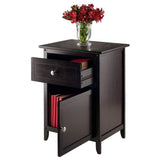 Winsome 92815 Eugene Accent Table, 18.9 inches, Espresso