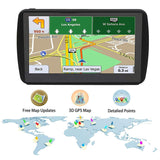 Car GPS Navigation, LONGRUF 7 inch 8GB&256MB GPS Navigation System,Spoken Turn- to-Turn Traffic Alert Vehicle Car GPS, (Free Update Lifetime Map)