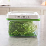 Rubbermaid 1920521 FreshWorks Produce Saver Food Storage Containers, 2-Piece Set, Green
