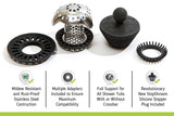 TubShroom Ultra Revolutionary Bath Tub Drain Protector Hair Catcher/Strainer/Snare, Stainless Steel
