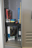 Tools for School Locker Shelf. Adjustable Width 8" - 12 1/2" and Height 9 3/4" - 14". Stackable and Heavy Duty. (Black, Single)