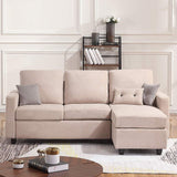 HONBAY Convertible Sectional Sofa Couch, L-Shaped Couch with Modern Linen Fabric