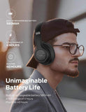 Tribit XFree Tune Bluetooth Headphones Over Ear - Wireless Headphones 40 Hrs Playtime, Hi-Fi Stereo Sound with Rich Bass, Soft Earmuffs, Black