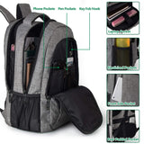 Travel Laptop Backpack,Business Anti Theft Slim Durable Laptops Backpack with USB Charging Port, Computer Bag for Women & Men Fits 15.6 Inch, Grey