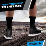 POWERLIX Ankle Brace Compression Support Sleeve (Pair) for Injury Recovery, Joint Pain and More. Plantar Fasciitis Foot Socks