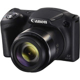 Canon PowerShot SX420 IS Digital Camera (Black) with 20MP, 42x Optical Zoom, 720p HD Video & Built-In Wi-Fi + 64GB Card + Reader + Grip+Spare Battery