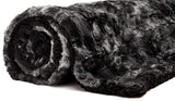 Chanasya Faux Fur Bed Blanket | Super Soft Fuzzy Light Weight Luxurious Cozy Warm Fluffy Plush Hypoallergenic Throw Blanket (Twin) - Black