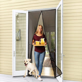 Flux Phenom Reinforced Magnetic Screen Door, Fits Doors up to 38 x 82-Inch, Black