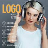 iJoy Matte Finish Premium Rechargeable Wireless Headphones Bluetooth Over Ear Headphones Foldable Headset with Mic (Stealth)