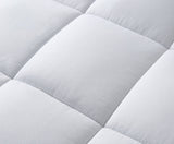 oaskys Twin Mattress Pad Cover Cotton Top with Stretches to 18” Deep Pocket Fits Up to 8”-21” Cooling White Bed Topper (Down Alternative, Twin Size)