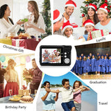 HD Mini Digital Cameras,Point and Shoot Digital Cameras for Kids Teenagers Beginners-Travel,Camping,Outdoors,School (Black 2)