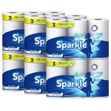 Sparkle Paper Towels, 18 Pick-A-Size Plus Rolls = 37 Regular Rolls, Longer Lasting Rolls, White, 115 Sheets Per Roll