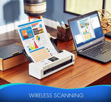 Brother Wireless Compact Desktop Scanner, ADS-1700W, Fast Scan Speeds, Easy-to-Use, Ideal for Home, Home Office or On-the-Go Professionals