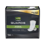 Depend Incontinence Guards for Men, Maximum Absorbency, 2 Packs of 52, 104 Total Count (Packaging May Vary)