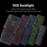 Redragon S101 PC Gaming Keyboard and Mouse Combo Wired LED RGB Backlit with Multimedia Keys Wrist Rest Mouse with 3200 DPI ( Mouse and Keyboard Set)