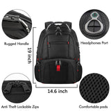 Travel Backpacks for Men, Extra Large College School Laptop Bookbags with USB Charging Port,TSA Friendly Water Resistant Business Computer Bag
