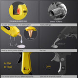 Hot Glue Gun, Cobiz Full Size (Not Mini) 60/100W Dual Power High Temp Heavy Duty Melt Glue Gun Kit with 10 Pcs Premium Glue Sticks(0.43'' x 8")