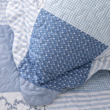 Bedsure 2-Piece Printed Quilt Set Twin Size (68x86 inches), Blue Floral Patchwork Pattern, Lightweight Bedspread Coverlet, 1 Quilt and 1 Pillow Sham