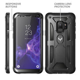 Galaxy S9 Case, YOUMAKER Heavy Duty Protection Kickstand with Built-in Screen Protector Shockproof Case Cover