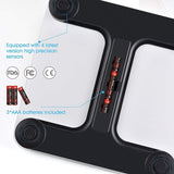 FITINDEX Bluetooth Body Fat Scale, Smart Wireless Digital Bathroom Weight Scale Body Composition Monitor Health Analyzer with Smartphone App - White