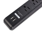 Cable Matters 2-Pack 6 Outlet Surge Protector Power Strip with USB Charging Ports, 300 Joules with 8 Foot Power Cord in Black