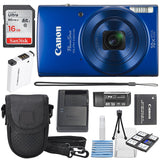 Canon PowerShot ELPH 190 is Digital Camera (Blue) with 10x Optical Zoom and Built-in Wi-Fi with 16GB SDHC + Replacement Battery + Protective Camera