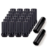 Orion Motor Tech 24-Piece M14x1.5 Lug Nuts Black with Spline Tuner, XL 2 inches Length, Compatible with Chevy GMC  1500 Savana 1500 F150 Express