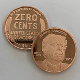 Aizics Mint Set of 4 Zero Cents Pennies/Alexandria Ocasio-Cortez AOC, Joe Biden, Bernie Sanders & Elizabeth Warren | Democrat Novelty Coin Token