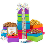 Broadway Basketeers Gift Tower, Happy Birthday Wishes