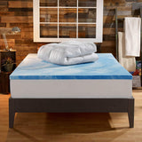 Sleep Innovations Gel Memory Foam 4-inch Dual Layer Mattress Topper