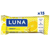 LUNA BAR - Gluten Free Snack Bars - Lemon Zest Flavor - (1.69 Ounce Snack Bar, 15 Count)