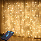 Remote Control 300 LED Window Curtain String Light for Wedding Party Home Garden