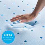 LUCID 4 Inch Gel Memory Foam Mattress Topper-Ventilated Design-Ultra Plush-Twin