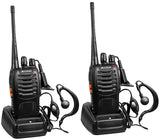 Arcshell Rechargeable Long Range Two-Way Radios with Earpiece 2 Pack UHF 400-470Mhz