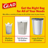 Glad Tall Kitchen Drawstring Trash Bags - OdorShield 13 Gallon White Trash Bag, Gain Original with Febreze Freshness - 100 Count