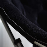 Urban Shop Faux Fur Saucer Chair with Metal Frame, One Size, Black