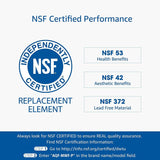 AQUACREST MWF Refrigerator Water Filter, NSF 53&42 Certified to Reduce 99% of Lead, Cyst & More