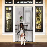 Flux Phenom Reinforced Magnetic Screen Door, Fits Doors up to 38 x 82-Inch, Black