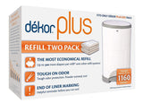 Dekor Plus Diaper Pail Refills | 2 Count | Most Economical Refill System | Quick & Easy to Replace