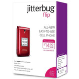 Jitterbug Flip Easy-to-Use Cell Phone for Seniors (Red) by GreatCall