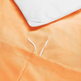Nestl Bedding Duvet Cover 2 Piece Set – Ultra Soft Double Brushed Microfiber Hotel Collection – 1 Pillow Sham, Light Orange - Twin (Single) 68"x90"