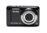 Kodak PIXPRO Friendly Zoom FZ53-BK16MP Digital Camera with 5X Optical Zoom and 2.7" LCD Screen (Black) & SanDisk 32GB Grey/Black (SDSDUNC-032G-GN6IN)