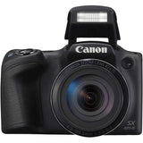 Canon PowerShot SX420 IS Digital Camera (Black) with 20MP, 42x Optical Zoom, 720p HD Video & Built-In Wi-Fi + 64GB Card + Reader + Grip+Spare Battery