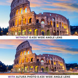 52MM 0.43x Altura Photo Professional HD Wide Angle Lens (w/Macro Portion) DSLR Cameras