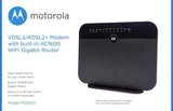 MOTOROLA VDSL2/ADSL2+ Modem + WiFi AC1600 Gigabit Router, Model MD1600, for Non-Bonded
