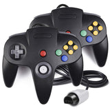 2 Pack N64 Controller, iNNEXT Classic Wired N64 64-bit Game pad Joystick for Ultra 64 Video Game Console N64 System Mario Kart (Black)