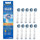 Genuine Original Oral-B Braun Precision Clean Replacement Rechargeable Toothbrush Heads (10 Count)