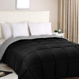 Utopia Bedding Comforter Duvet Insert - Quilted Comforter with Corner Tabs - Box Stitched Down Alternative Comforter (Black/Grey, Twin)