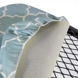Homz 4-Leg Steel Top Ironing Board, Blue Lattice Cover