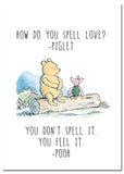 Winnie The Pooh Classic Art Prints - Set of 4 Wall Art Decor Photos (5 inches x 7 inches)